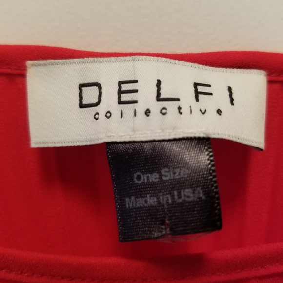 Delfi Collective Victoria pleated lace hem top - Picture 6 of 7